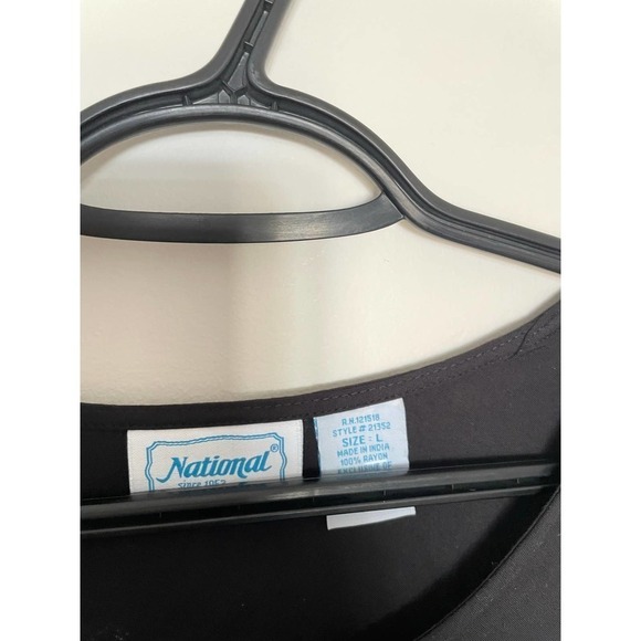 📩🛍️🎀2 for $10🛍️🎀NATIONAL Women Maxi Long Black Dress Size L - Picture 2 of 5